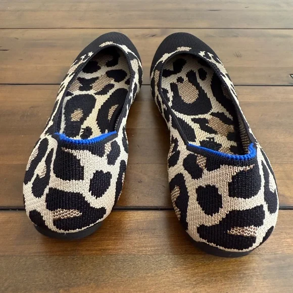 Rothy's Black and Tan Leopard Print Flats - Picture 6 of 6